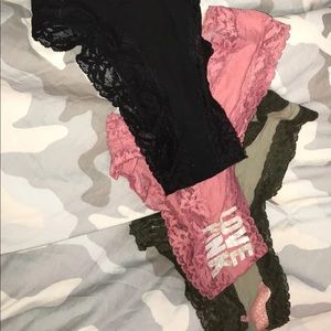 3 Pink cheeky undies